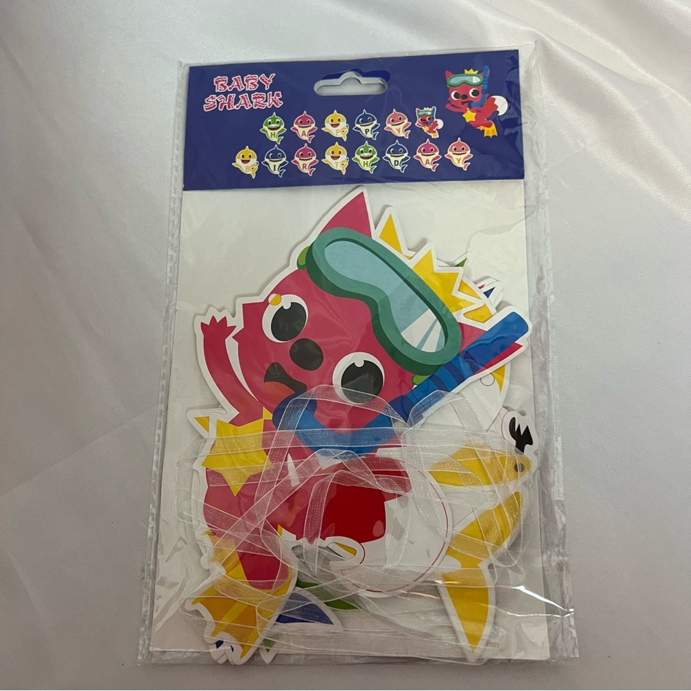 Baby Shark Happy Birthday Party Flag Banner, NWT